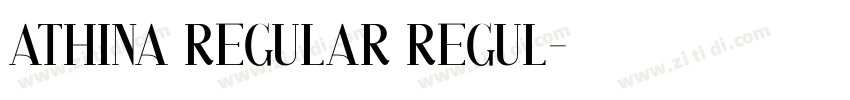 Athina Regular Regul字体转换